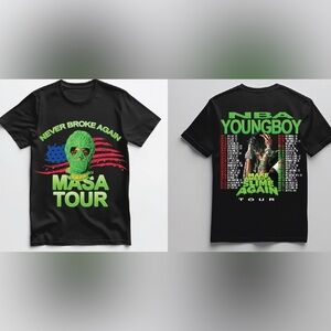 NBA Youngboy MASA Flag Tour Dates T shirt New S-5XL Rap Hip Hop Merch 2025